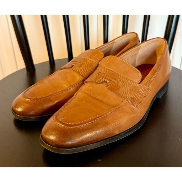 Ted Baker Addlerc debossed leather saddle loafers size 9 main image 5